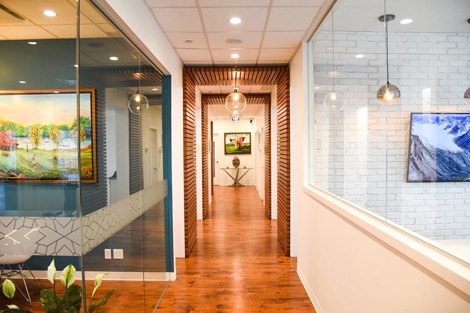 Hallway at Arista Dental Clinic Maple Ridge, BC V2X 2T4
